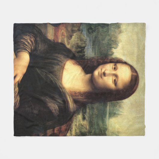 De Mona Lisa Leonardo da Vinci Fleece Deken (Voorkant (Horizontaal))
