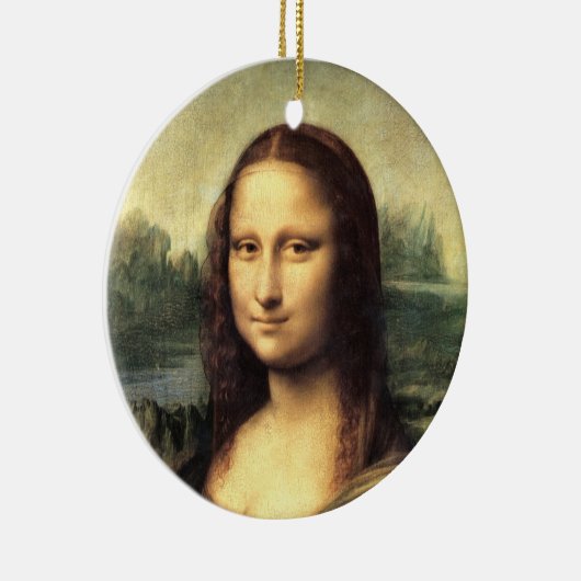 De Mona Lisa Leonardo da Vinci Keramisch Ornament (Rechts)