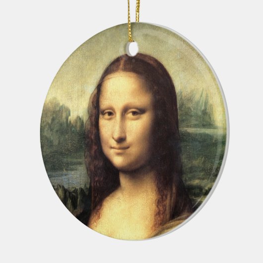 De Mona Lisa Leonardo da Vinci Keramisch Ornament (Links)