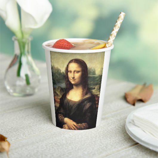 De Mona Lisa Leonardo da Vinci Papieren Bekers (Insitu)