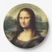 De Mona Lisa Leonardo da Vinci Papieren Bordje (Voorkant)