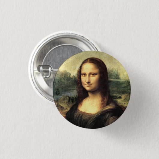 De Mona Lisa Leonardo da Vinci Ronde Button 3,2 Cm (Voorkant /achterkant)