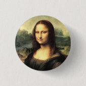 De Mona Lisa Leonardo da Vinci Ronde Button 3,2 Cm (Voorkant)