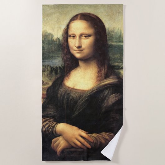 De Mona Lisa Leonardo da Vinci Strandlaken (Voorkant)