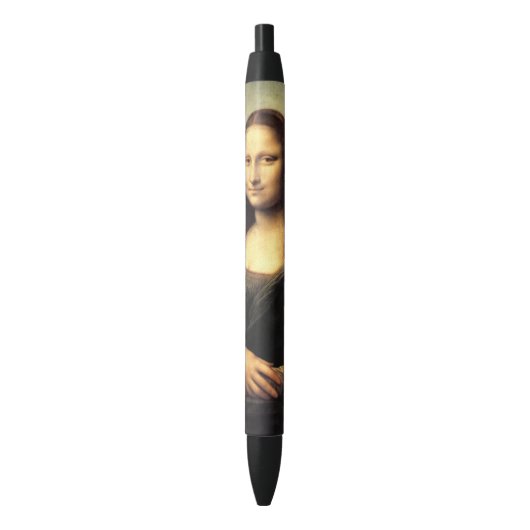 De Mona Lisa Leonardo da Vinci Zwarte Inkt Pen (Voorkant Verticaal)