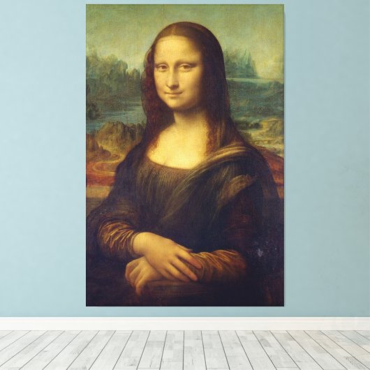 "De Mona Lisa" Uitgerekte canvas Print (Insitu (Houten vloer))