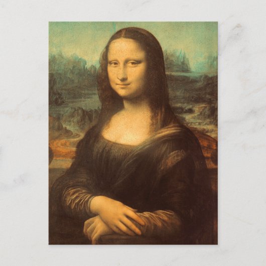 De Mona Lisa van Leonardo da Vinci Briefkaart (Voorkant)