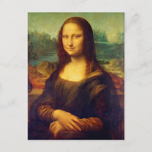 De Mona Lisa van Leonardo Da Vinci Briefkaart (Voorkant)