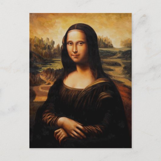 De Mona Lisa van Leonardo Da Vinci Briefkaart (Voorkant)