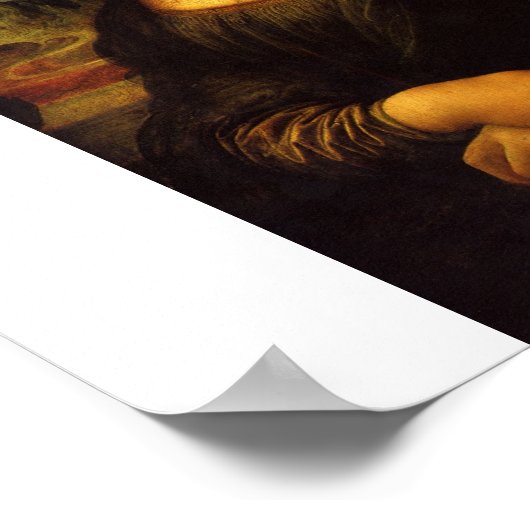De Mona Lisa van Leonardo Da Vinci c. 1503-1505 Poster (Hoek)