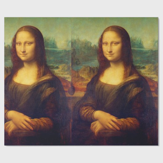 De Mona Lisa van Leonardo Da Vinci Cadeaupapier (Vlak)