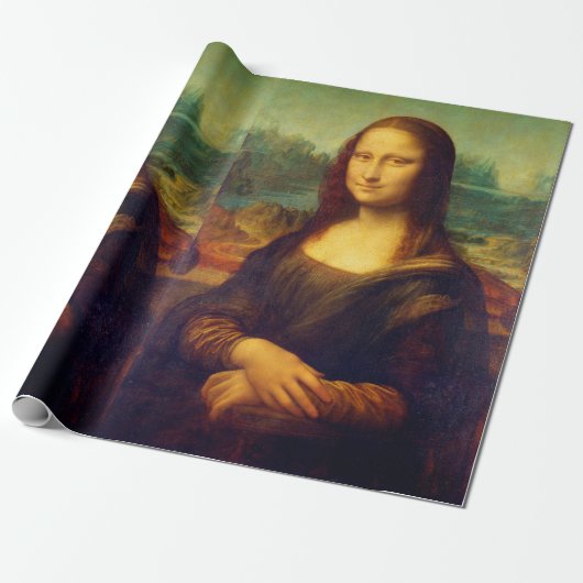 De Mona Lisa van Leonardo Da Vinci Cadeaupapier (Uitgerold)