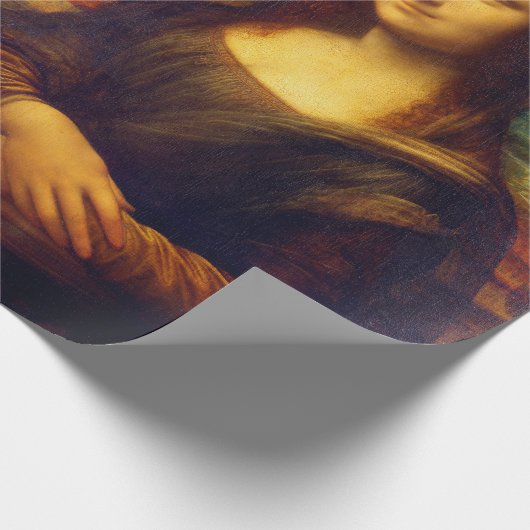 De Mona Lisa van Leonardo Da Vinci Cadeaupapier (Hoek)