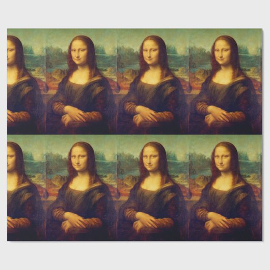 De Mona Lisa van Leonardo Da Vinci Cadeaupapier (Vlak)