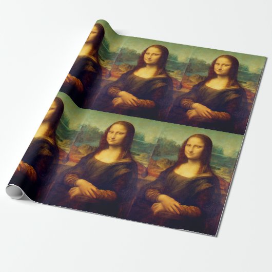 De Mona Lisa van Leonardo Da Vinci Cadeaupapier (Uitgerold)