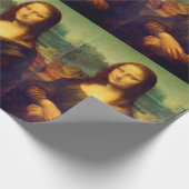 De Mona Lisa van Leonardo Da Vinci Cadeaupapier (Hoek)