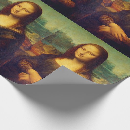 De Mona Lisa van Leonardo Da Vinci Cadeaupapier (Hoek)