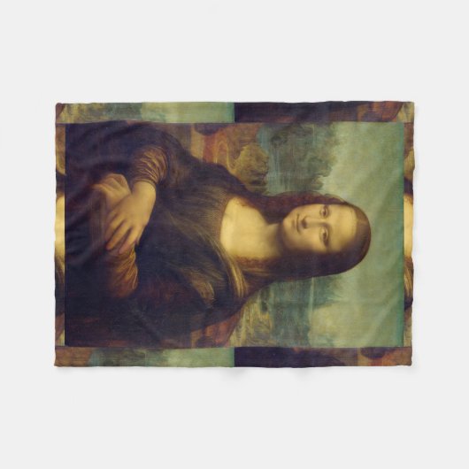 De Mona Lisa van Leonardo Da Vinci Fleece Deken (Voorkant (Horizontaal))