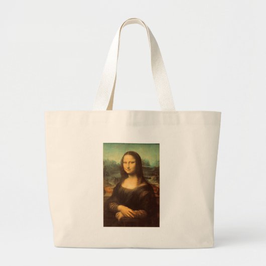 De Mona Lisa van Leonardo da Vinci Grote Tote Bag (Voorkant)