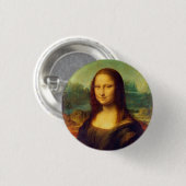 De Mona Lisa van Leonardo Da Vinci Ronde Button 3,2 Cm (Voorkant /achterkant)