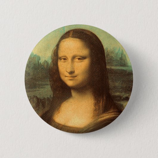De Mona Lisa van Leonardo da Vinci Ronde Button 5,7 Cm (Voorkant)
