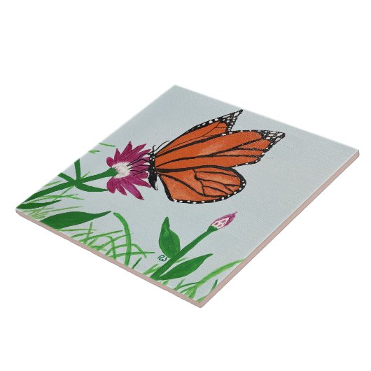 De Monarch Butterfly Tegeltje (Zijkant)