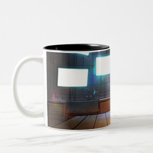 De Monarchie van de Hacker - Hoesje: Tweekleurige Koffiemok (Links)