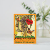 De monboogvlinder is bedreigd - help ze - briefkaart (Staand voorkant)