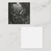 De mond van de hel van Gustave Dore Vierkante Visitekaartje (Voorkant / Achterkant)