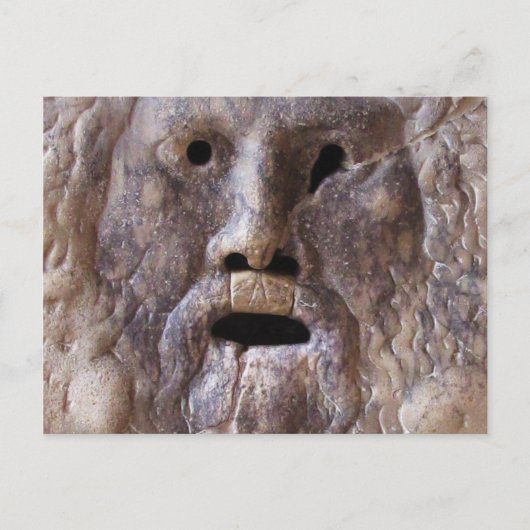 De mond van de waarheid-Romeinse sculptuur Briefkaart (Voorkant)