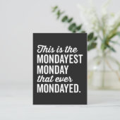 De Mondayest Maandag Funny Quote Briefkaart (Staand voorkant)
