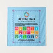 De Mondiale Doelen Mega Motiverende Inspirerende C Wandkleed (Voorkant)
