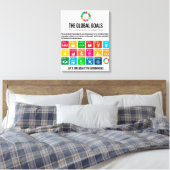 De mondiale doelstellingen voor duurzame ontwikkel canvas afdruk (Insitu (Slaapkamer))