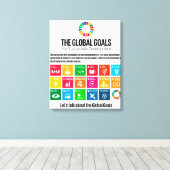 De mondiale doelstellingen voor duurzame ontwikkel canvas afdruk (Insitu (Houten vloer))