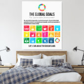 De mondiale doelstellingen voor duurzame ontwikkel canvas afdruk (Insitu (Slaapkamer))