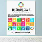 De mondiale doelstellingen voor duurzame ontwikkel canvas afdruk (Insitu (Houten vloer))