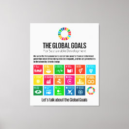 De mondiale doelstellingen voor duurzame ontwikkel canvas afdruk