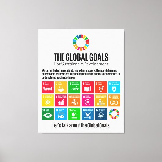 De mondiale doelstellingen voor duurzame ontwikkel canvas afdruk (Voorkant)
