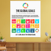 De mondiale doelstellingen voor duurzame ontwikkel canvas afdruk (Insitu (Woonkamer))