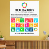 De mondiale doelstellingen voor duurzame ontwikkel canvas afdruk (Insitu (Woonkamer))