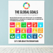 De mondiale doelstellingen voor duurzame ontwikkel canvas afdruk (Insitu (Houten vloer))