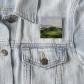 De monding van de Bidassoa Vierkante Button 5,1 Cm (In situ)