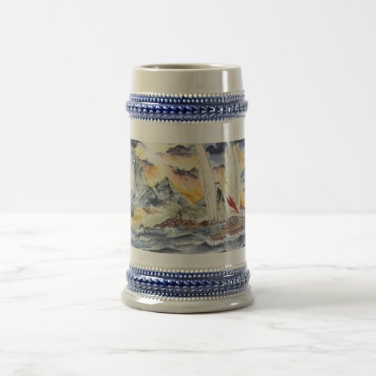 De monding van de gewone man bierpul (Center)