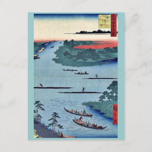 De monding van de Nakagawa door Ando, Hiroshige Uk Briefkaart
