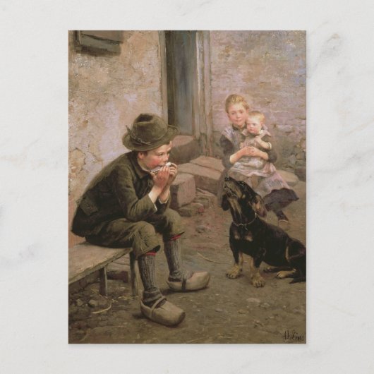 De mondorgaanspeler briefkaart (Voorkant)