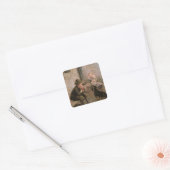 De mondorgaanspeler vierkante sticker (Envelop)