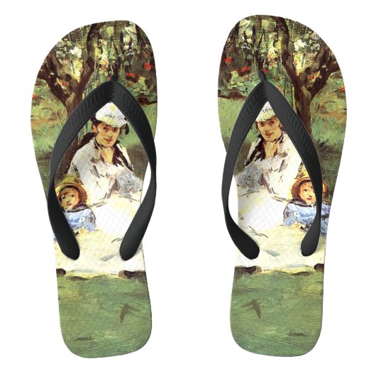 De Monet-familie in hun tuin Edouard Manet Teenslippers (Voetbed)