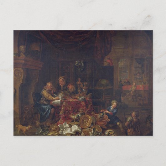 De Moneylenders Briefkaart (Voorkant)