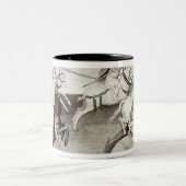 De Mongol-leider, Hulagu, khan van de Ilkhanaat Tweekleurige Koffiemok (Center)