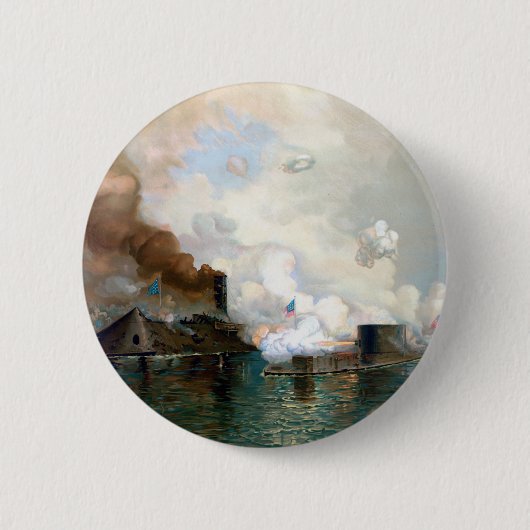 De monitor en merrimack 1862 ronde button 5,7 cm (Voorkant)